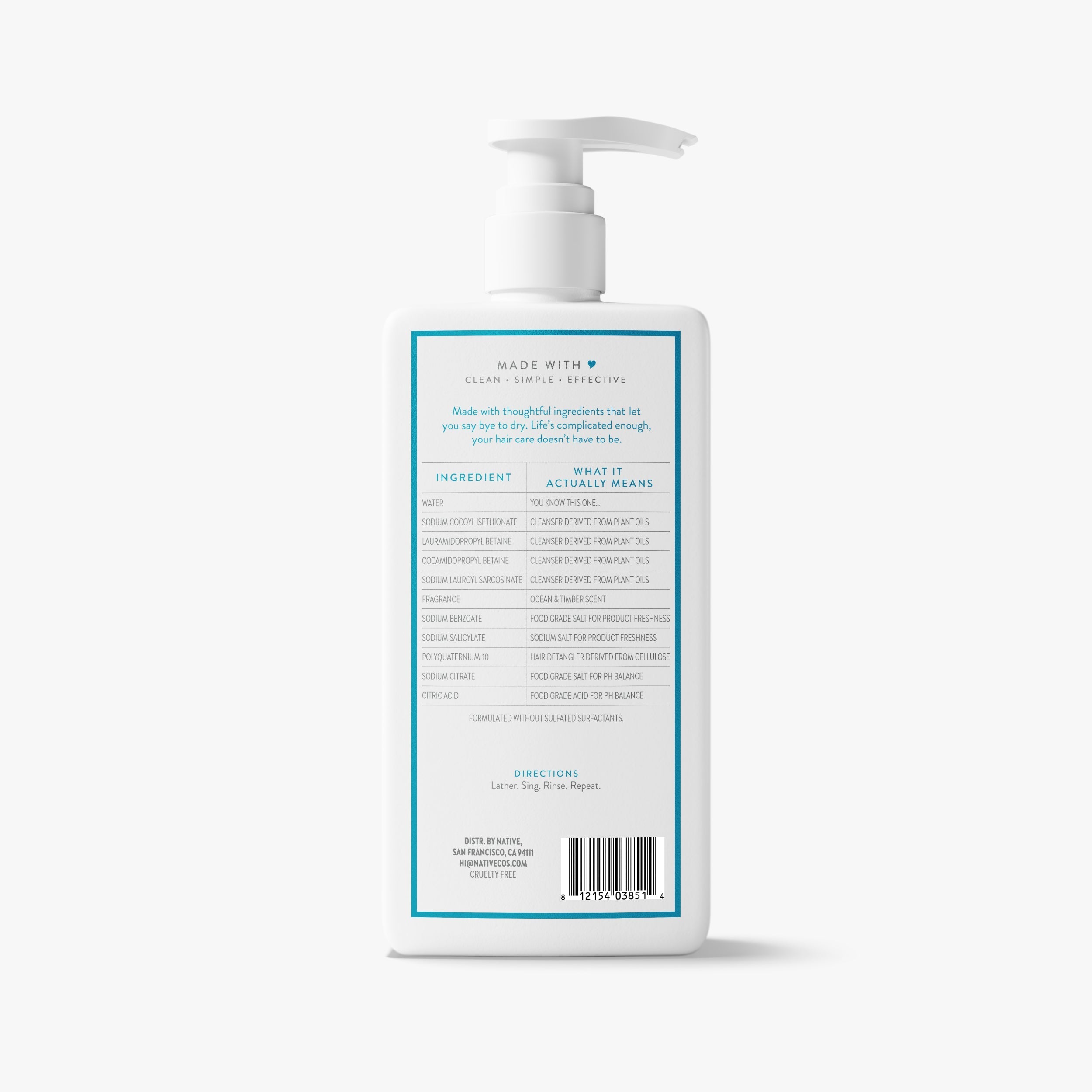 Moisturizing Shampoo Classic Ocean and Timber 16.5oz Daily Routine